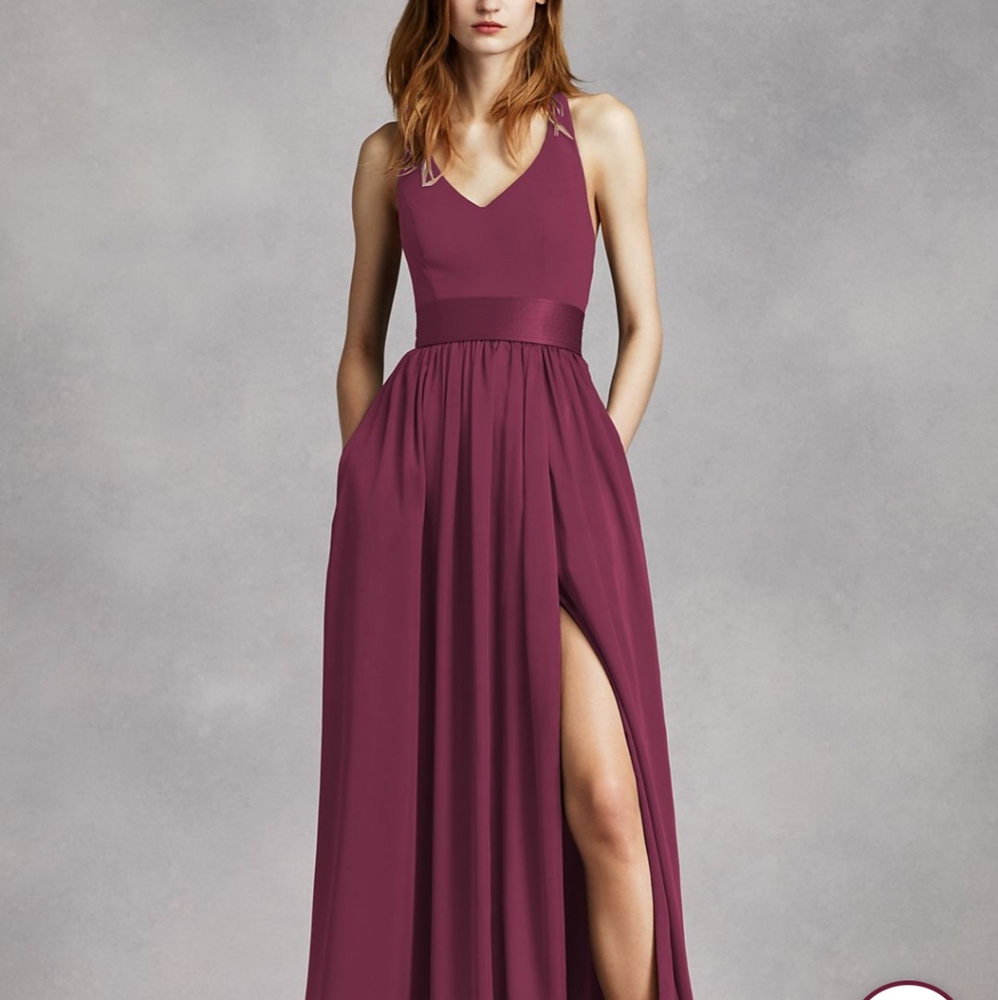Vera Wang Bridesmaid Dress, Wine